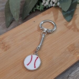Baseball Keychain with Red Stitching | Handcrafted By ME